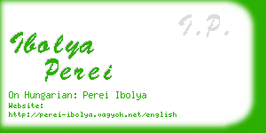 ibolya perei business card